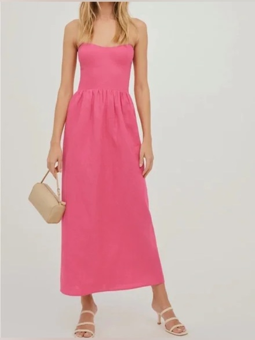 Reformation Fettuccine Linen Dress